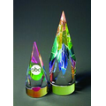 3 3/8" Rainbow Cusp Optical Crystal Award